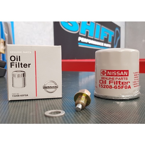 Genuine Nissan Oil Filter S14 S15 445 and Magnetic Sump Plug