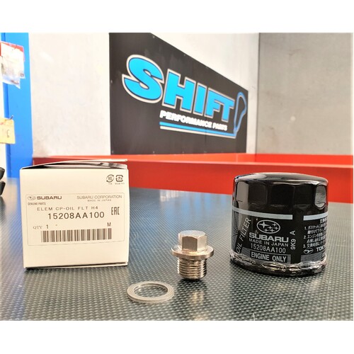 Subaru Oil Filter & Magnetic Sump Plug - Suits Subaru WRX STI