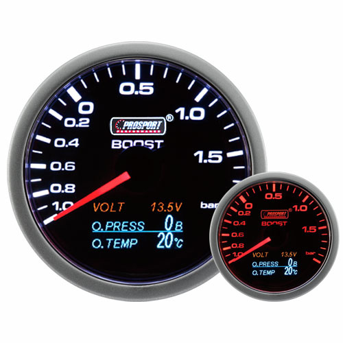 Prosport 60mm 4 IN 1 Gauge - Boost, Oil Temp, Oil Pressure, Volts