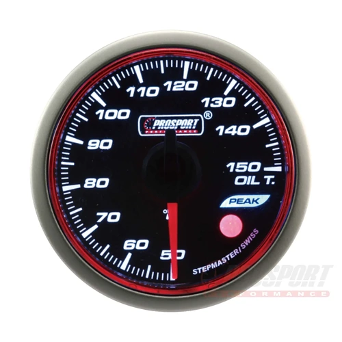 Prosport WRC 60mm Oil Temp Gauge - White & Blue & Amber LED Back light