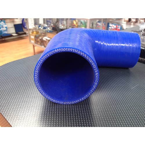 SPP Blue 90 Degree Silicone Reducer - 76mm to 70mm 