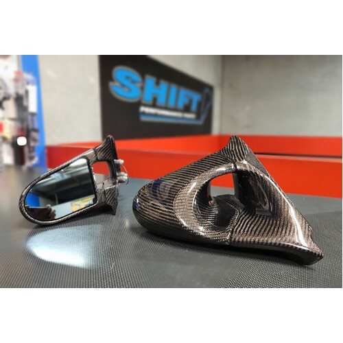 Ganador Style Carbon Mirrors  - Suits Nissan Skyline R33 GTST & GTR