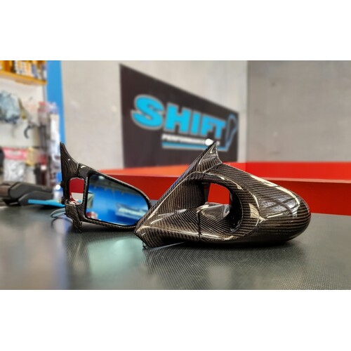 Ganador Style Carbon Mirrors - Suits Nissan Skyline R34 GTR GTT 