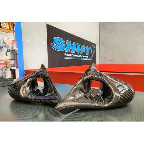 S14 Ganador Style Carbon Mirrors  - Suits Nissan Silvia S14 200SX