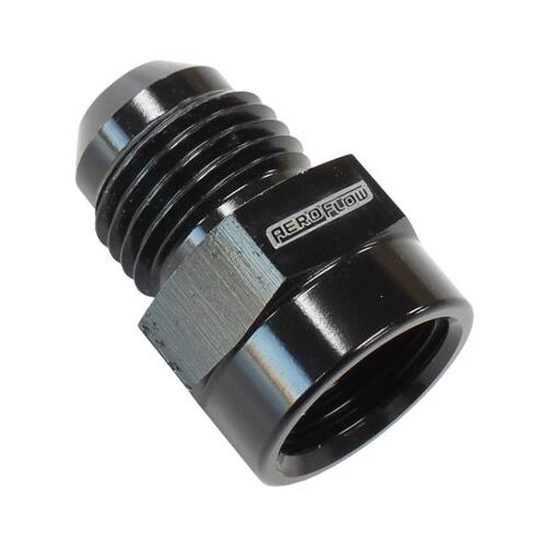 Aeroflow M14 x 1.5 Inverted Seat to -6AN Adapter, Black