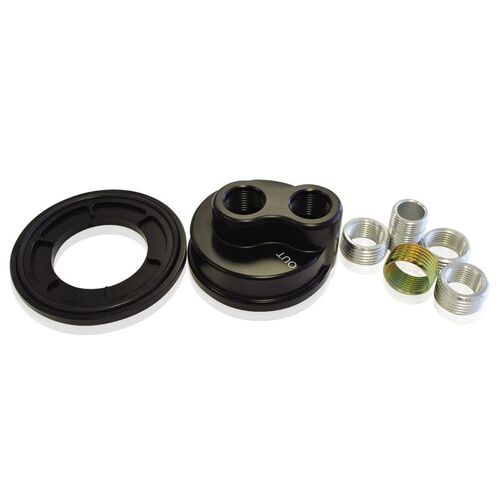 Aeroflow Billet Remote Oil Filter Block Adapter