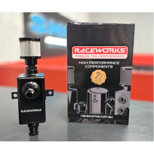 Raceworks 0.5L Oil Catch Can Tank With Breather