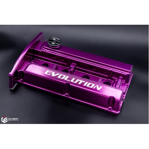 Ichiban Purple Billet Rocker Cover - Suits Mitsubishi EVO 4, 5, 6, 7 ,8 , 9 Wagon Non Mivec
