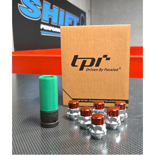 TPI Red DT NUTZ Wheel Nuts - M12x1.5 Mitsubishi, Mazda, Toyota, Honda, Kia, Hyundai