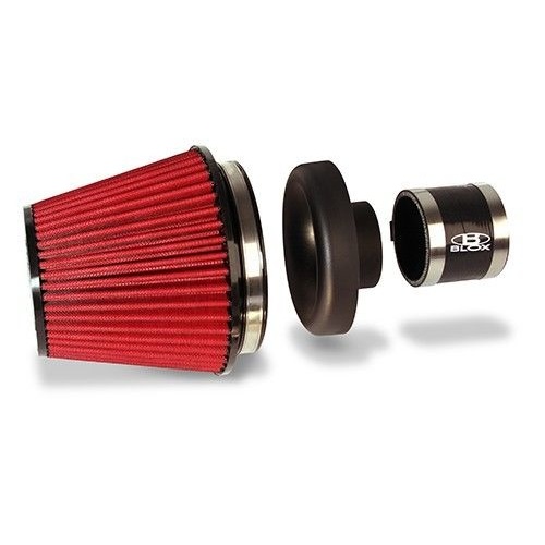 BLOX Racing Air Filter with 3.5 Inch Red Velocity Stack