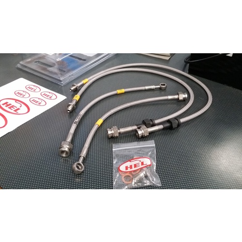 HEL Mitsubishi EVO 8/9 Clear Braided Brake Line Kit 