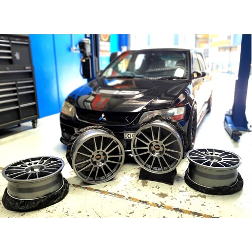 Custom Wheel Productions - Gunmetal BBS Inspired Forged Wheels Mitsubishi EVO 8MR, 9 IX CT9W