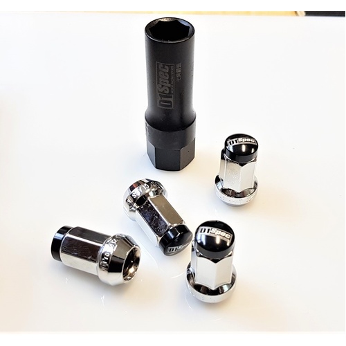 D1 Spec Black Wheel Locking Nuts - Suits Nissan Subaru Suzuki