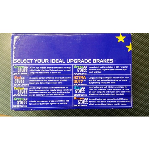 EBC YELLOW STUFF BRAKE PADS REAR MITSUBISHI EVO 7 8 8MR 9 WRX STI