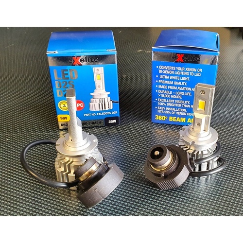 D2S D2R 6500K LED Replacement Lights - Mitsubishi EVO 7 8 8MR GTA 9 IX Jap Spec