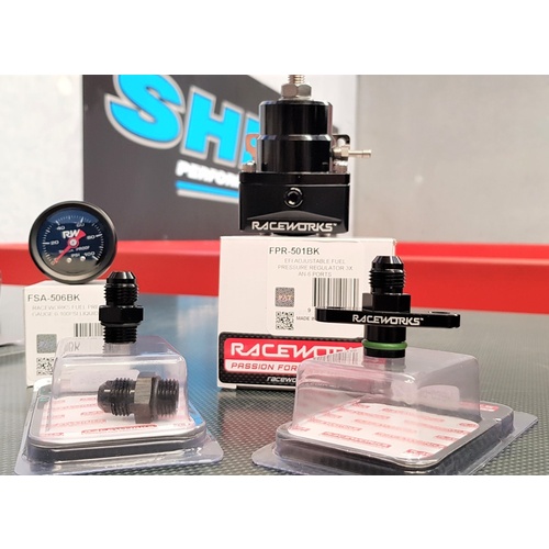 Raceworks EFI Adjustable Fuel Pressure Regulator Kit - Nissan Mazda Subaru