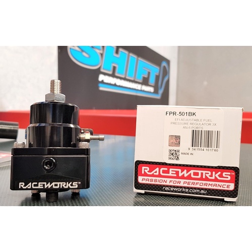 Raceworks EFI Adjustable Fuel Pressure Regulator AN-6 Ports