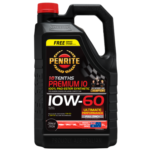 Penrite 10 Tenths Premium 10W-60 (100% PAO & Ester) Engine Oil - 5L
