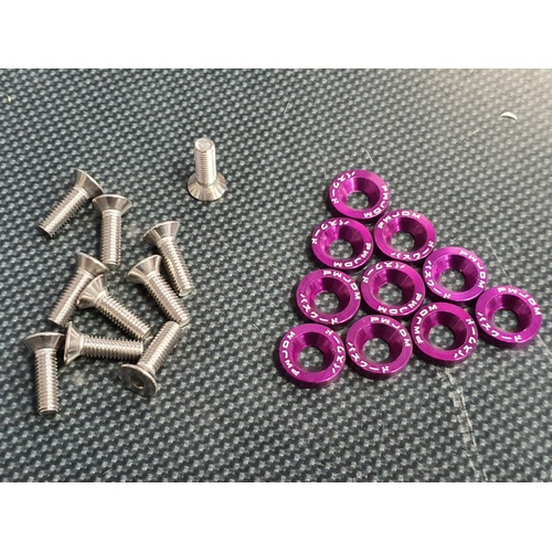 PW Fender Washer Kit Purple Silvia EVO GTR