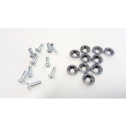 PW Fender Washer Kit Silver Silvia EVO GTR