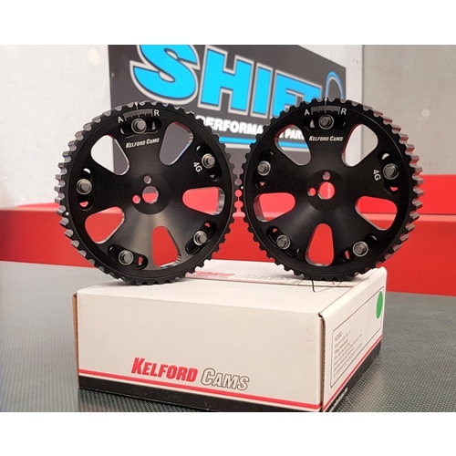 Kelford Black Adjustable Cam Gears - Suits Mitsubishi 4G63 DOHC engines (EVO 1-9)