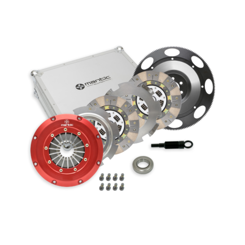 Mantic Pull Type Twin Plate Ceramic Clutch & Flywheel Kit - Suits Mitsubishi EVO 5 6 6.5 Makinen