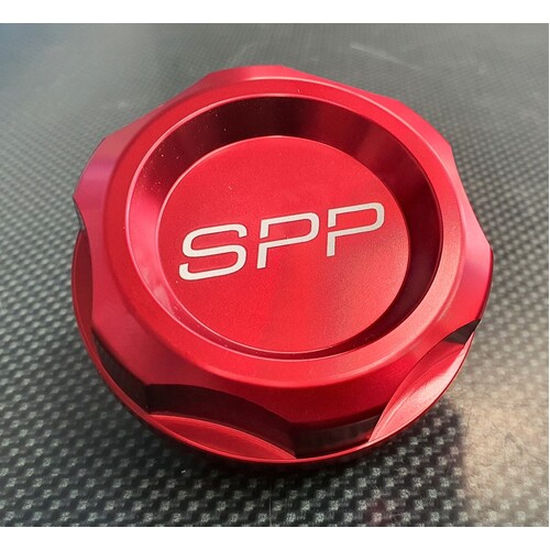 SPP Red Billet Oil Cap - Suits Mitsubishi Lancer, EVO, Mirage, FTO, GTO, Colt