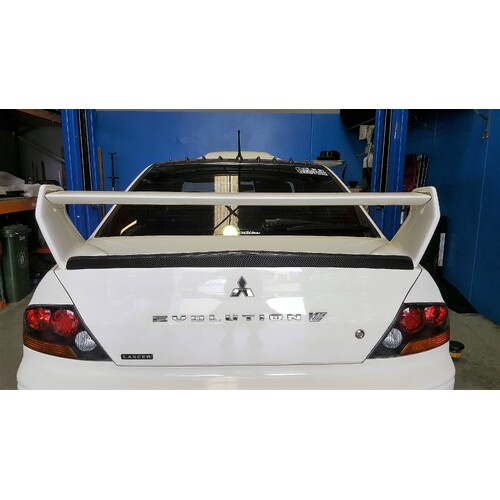 Rexpeed Type-3 Carbon Boot Lip Spoiler - Suits Mitsubishi EVO 7 VII.