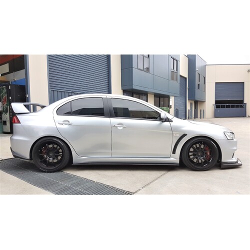 Rexpeed  EVO X Type-1 Carbon Side Skirt Extensions - Suits Mitsubishi EVO X