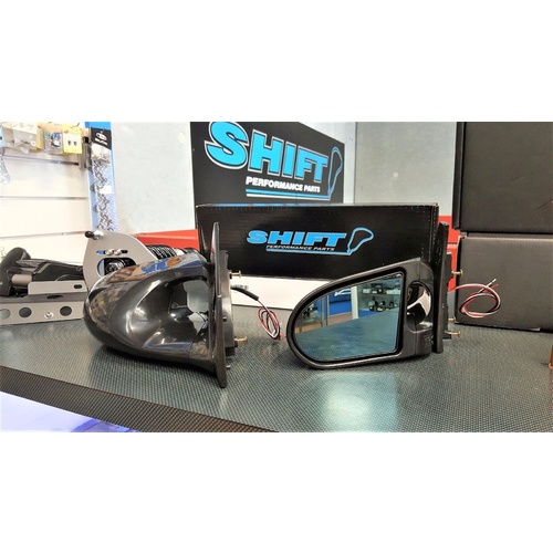 SPP Black Aero Style Mirrors - Suits Nissan Skyline R32 GTST GTR 1989 to 1994