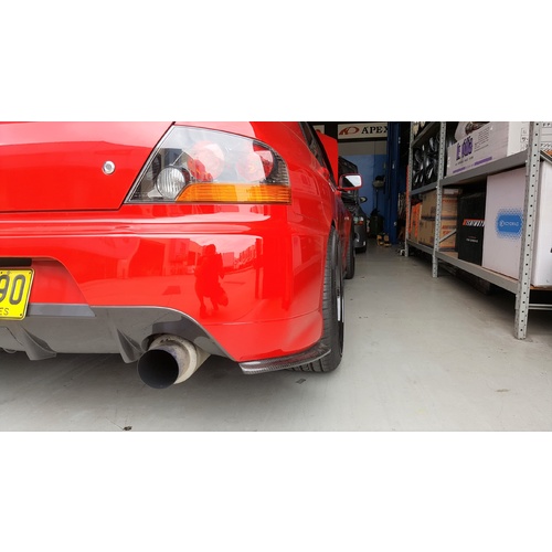 Rexpeed Damd Style Carbon Rear Bumper Extensions - Suits Mitsubishi EVO 9 IX
