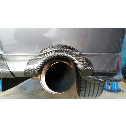 Rexpeed Carbon Fiber Exhaust Bumper Cover - Suits Mitsubishi EVO 7 8 