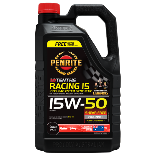 Penrite 10 Tenths Racing 15W-50 (100% PAO & Ester) Engine Oil - 5L