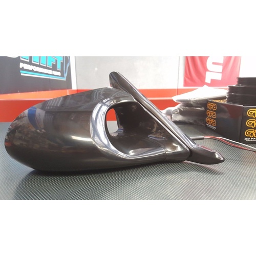 SPP Black Aero Style Mirrors - Suits Nissan Silvia S14 200SX