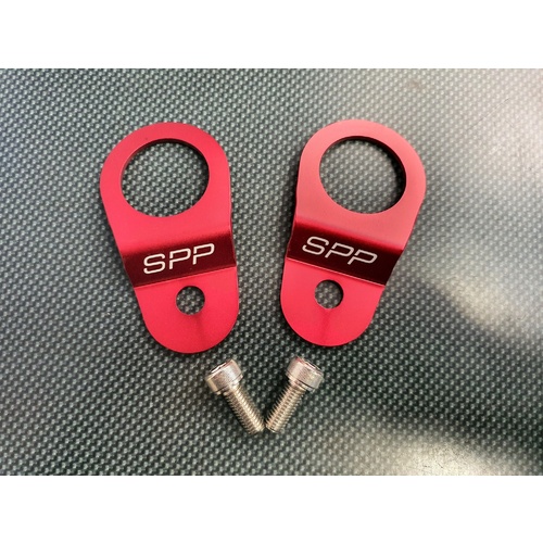 SPP Radiator Bracket Stay Kit - Red - Mitsubishi EVO 7 8 8MR 9 IX