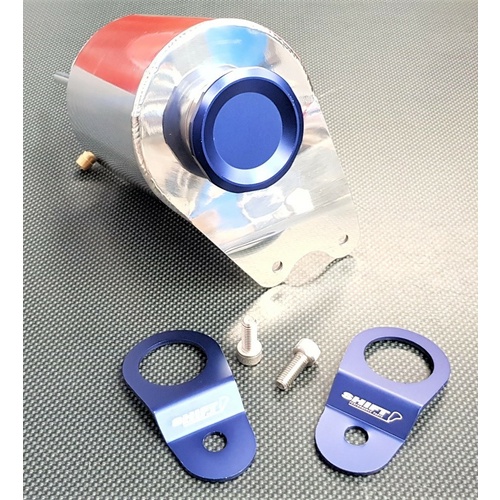 SPP Aluminium Radiator Overflow Bottle & Stays - Blue - Mitsubishi EVO 7, 8, 9 IX