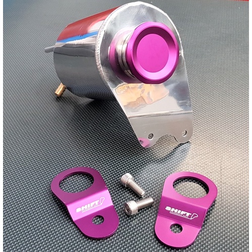 SPP Aluminium Radiator Overflow Bottle & Stays - Purple - Mitsubishi EVO 7, 8, 9 IX