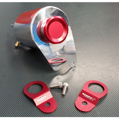 SPP Aluminium Radiator Overflow Bottle & Stays - Red - Mitsubishi EVO 7, 8, 9 IX