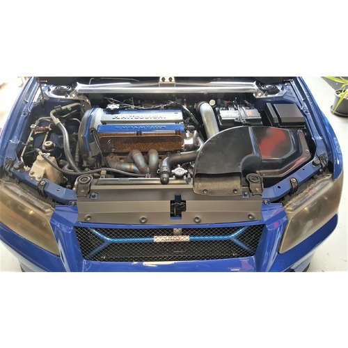 SPP EVO 7 Black Cooling Plate - Mitsubishi EVO 7 VII Air Diversion Panel
