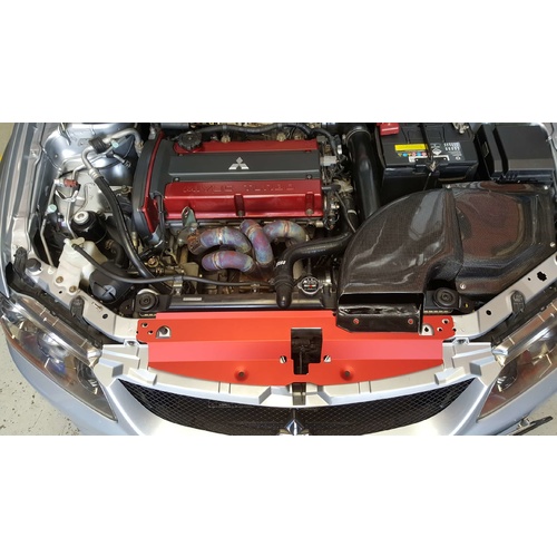 SPP EVO Red Air Diversion Panel Cooling Plate - Suits Mitsubishi EVO 8 9 IX Wagon