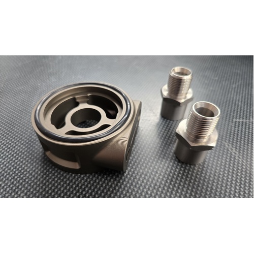 SPP Oil Sandwich Plate Adapter -  Oil Temp Oil Pressure Gauge Sensor 3/4" & M20x1.5 1/8npt