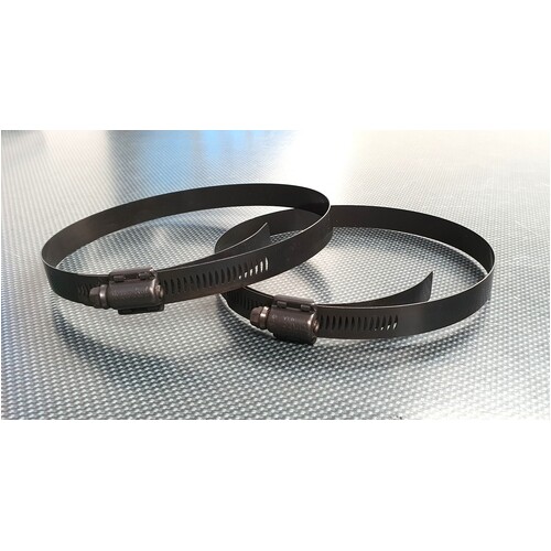 Breeze Hose Clamps 130-152mm - Perforated Black
