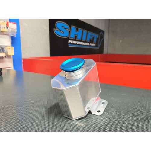 SPP Polished/L-Blue Radiator Overflow Tank - Suits Mitsubishi EVO 4/5/6