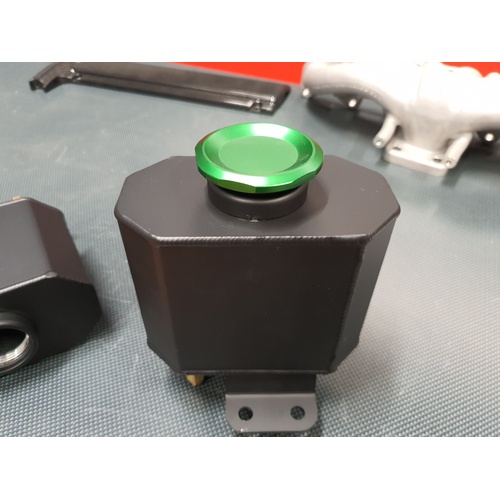 SPP Black/Green Radiator Overflow Tank  - Suits Mitsubishi EVO 4/5/6