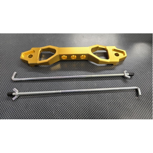 SPP Gold Billet Battery Tie Down Bracket - Long Type