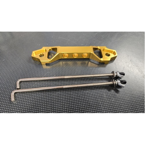 SPP Gold Billet Battery Tie Down Bracket - Short Type