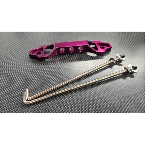 SPP Purple Billet Battery Tie Down Bracket - Short Type