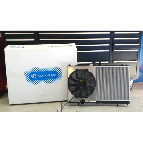 Koyo EVO Oem Style Radiator & Fan Kit - Suits Mitsubishi Lancer EVO 7, 8, 9, 9 Wagon Manual