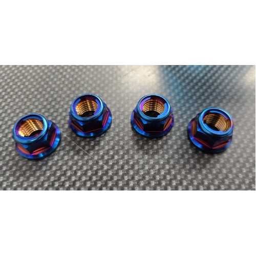 SPP M10 NEO Titanium Flange Nuts - 4pc Kit Strut Tower Coilovers