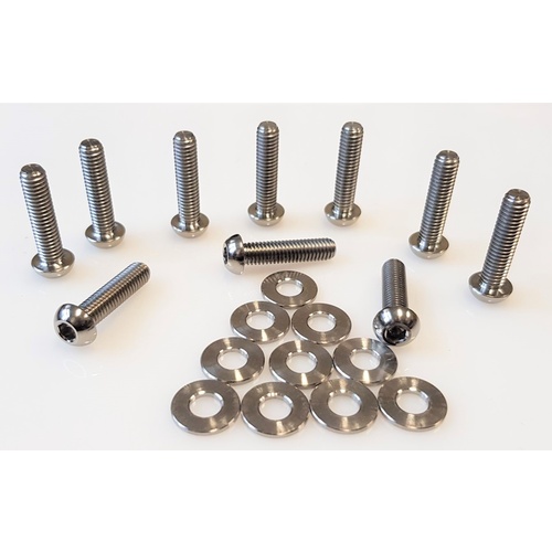 SPP Titanium Button Head Bolt & Washer Kit - Size M6 x 1.0mm 